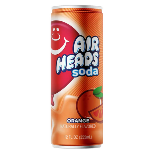Airheads Soda Orange Flavour USA 330ml Dose
Airheads Orange Soda amerikanisches Getränk 330ml
Airheads Soda Orange USA Import Getränkedose
Airheads Orange Soda Dose Nahaufnahme
Airheads Soda Orange amerikanische Limonade 330ml