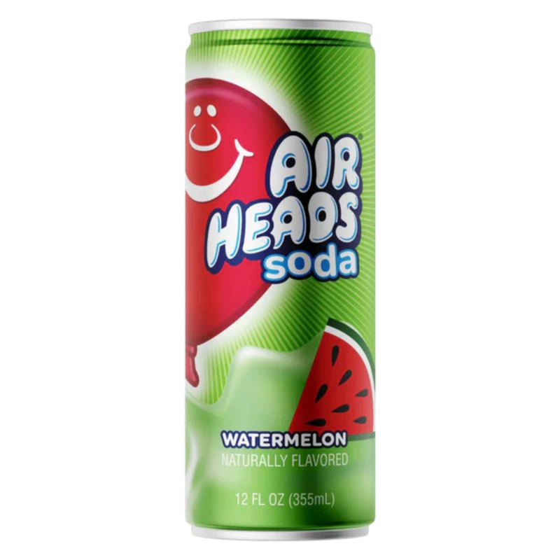 Airheads Soda Watermelon Flavour USA 330ml Dose
Airheads Watermelon Soda amerikanisches Getränk 330ml
Airheads Soda Watermelon USA Import Getränkedose
Airheads Watermelon Soda Dose Nahaufnahme
Airheads Soda Watermelon amerikanische Limonade 330ml