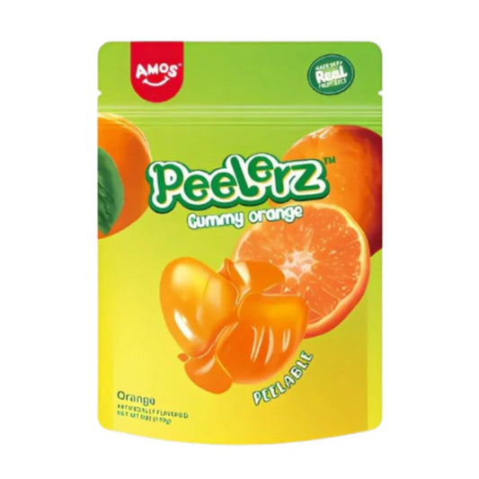 Amos Peelerz Orange 85g Verpackung
Amos Peelerz Orange Fruchtgummi zum Schälen
Amos Peelerz Orange Candy Trend Süßigkeiten
Amos Peelerz Orange Fruchtgummi Nahaufnahme
Amos Peelerz Orange 85g schälbare Fruchtgummis