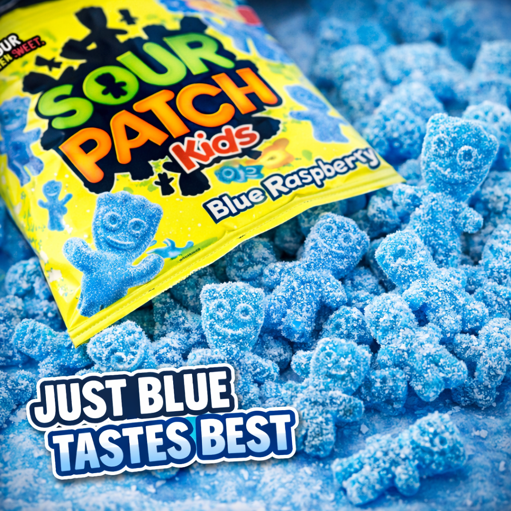Sour Patch Kids Blue Raspberry Bag 102g MHD:02.01.2026