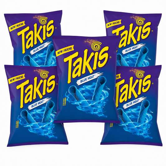 5 x Takis Blue Heat 92,3g (USA) Takis Bundel MHD:30.03.26