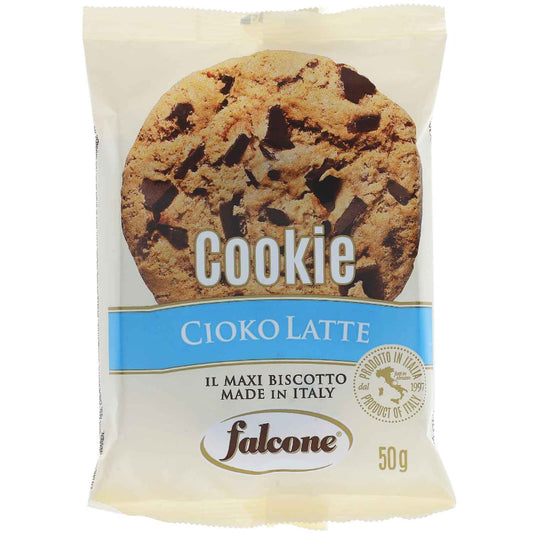 Falcone American Cookies Cioko Latte 50g Verpackung Cookie mit Milchschokolade
Falcone Cioko Latte American Cookie 50g italienischer Schokoladen Cookie Snack
Falcone American Cookies Cioko Latte knuspriger Cookie mit Milchschokolade
Falcone Cioko Latte Cookie 50g American Style Keks mit Schokoladenstücken
Falcone American Cookies Cioko Latte Packung süßer Keks Snack mit Milchschokolade