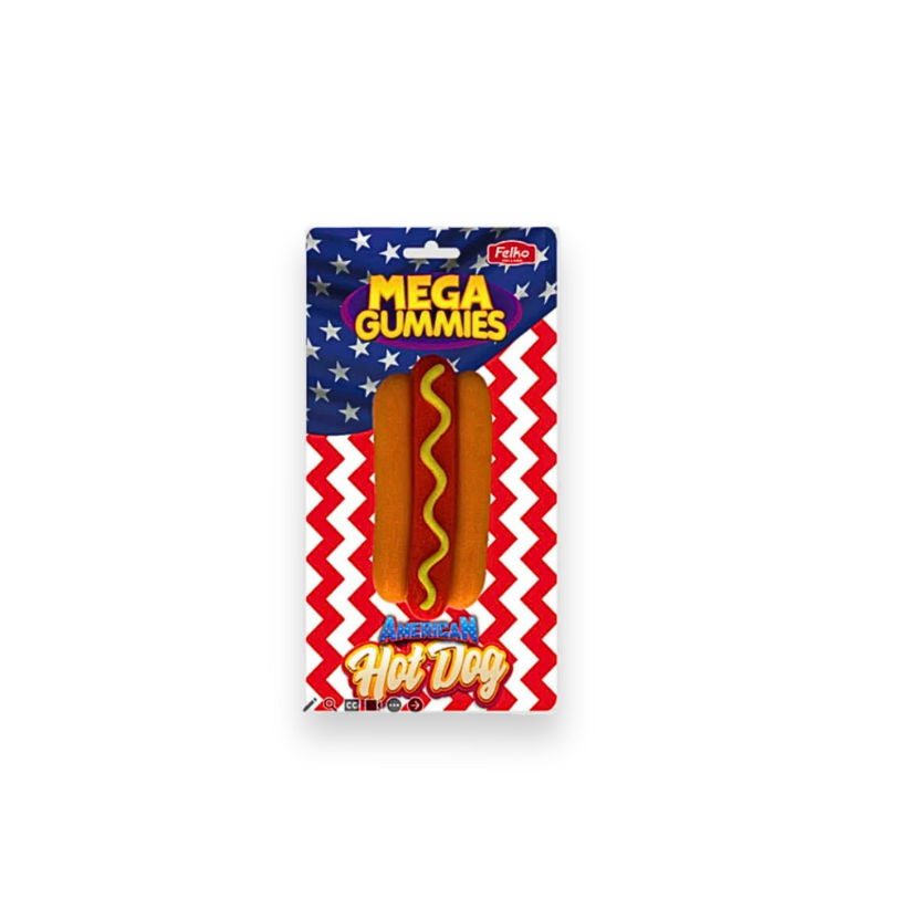 Mega Gummies Amerikaanse Hotdog 120g