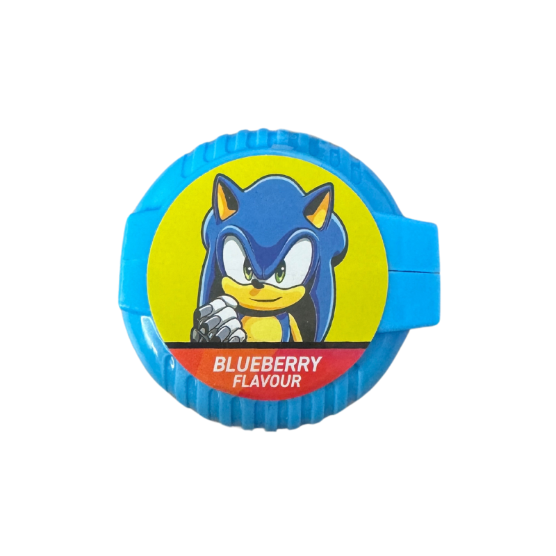 Sonic Gum Roll Blueberry Chewing Gum With Sticker 15g