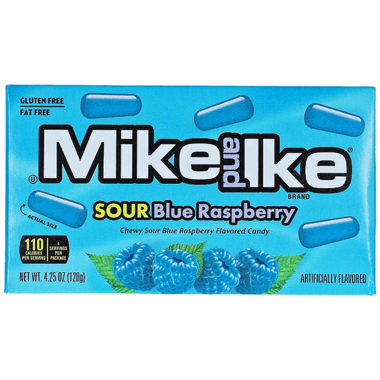 Mike & Ike Sour Blueberry 120g Verpackung
Mike and Ike Sour Blueberry amerikanische Kaubonbons
Mike & Ike Sour Blueberry Candy USA 120g
Mike & Ike Sour Blueberry Bonbons Nahaufnahme
Mike & Ike Sour Blueberry US Candy 120g