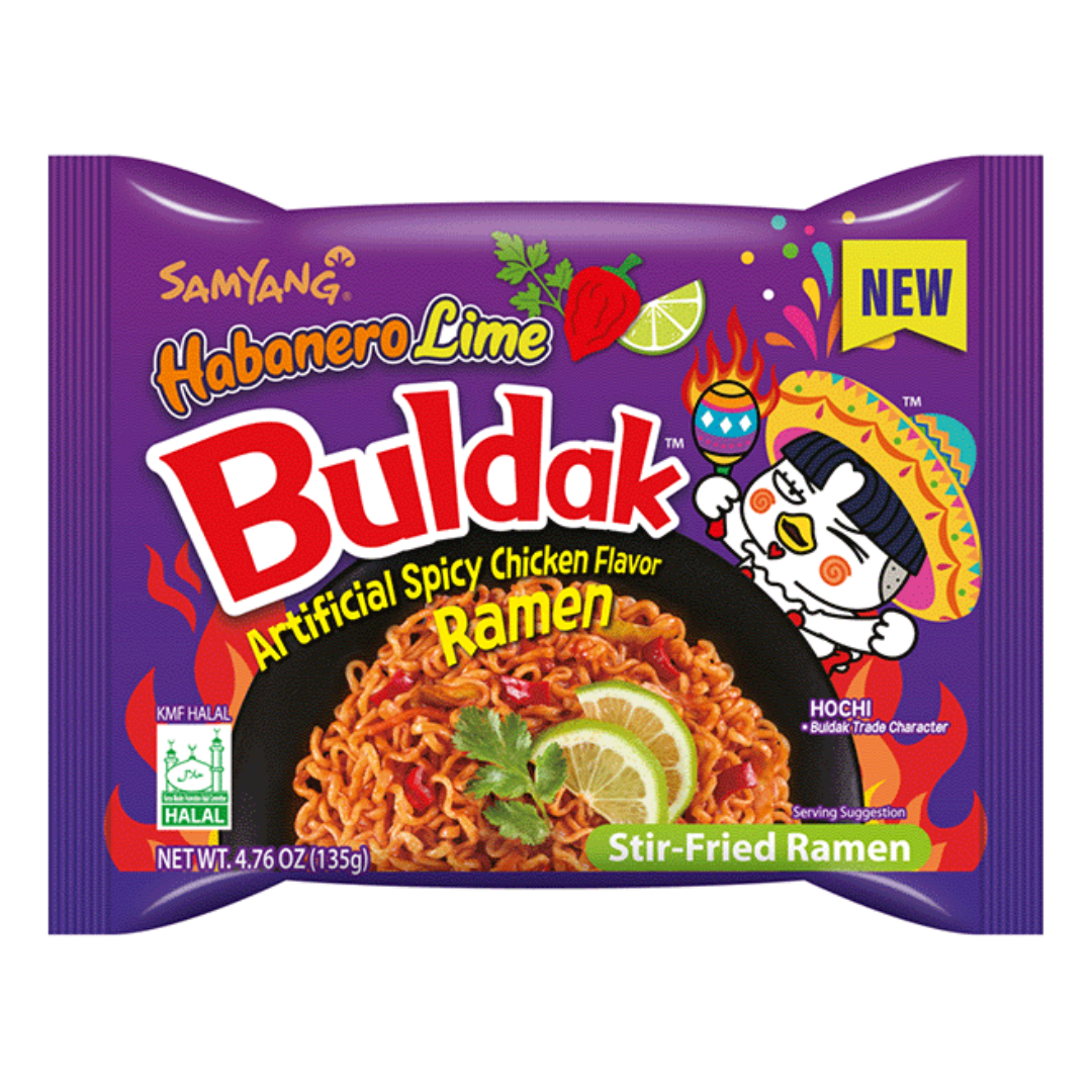 Samyang Buldak Hot Chicken Ramen Habanera & Lime 135g