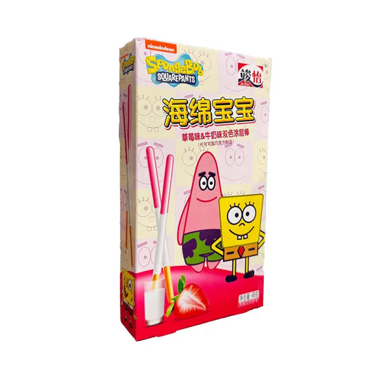 SpongeBob Squarepants Schokosticks Erdbeer Milch 48g MHD:25.03.2026