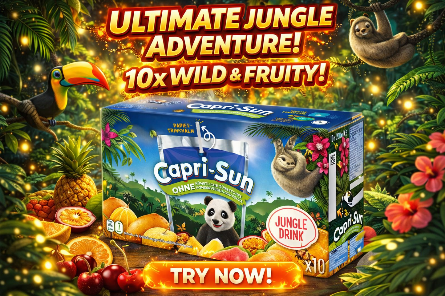 10 Stück Capri-Sun Jungle Drink 10x200ml