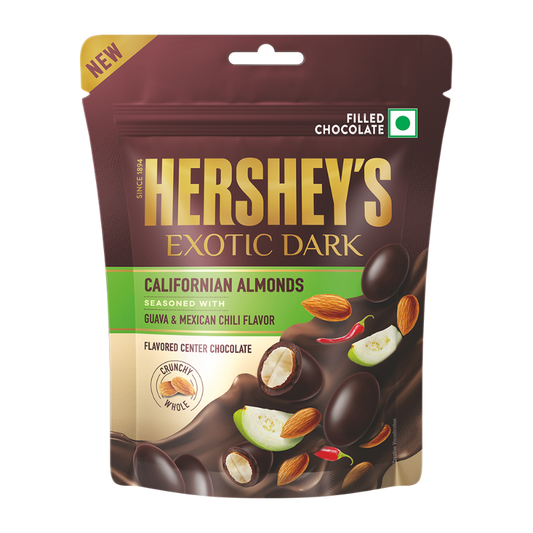 Hersheys Exotic Dark Chocolate Californian Almonds 90g MHD:02.05.24 (8334970618122)
