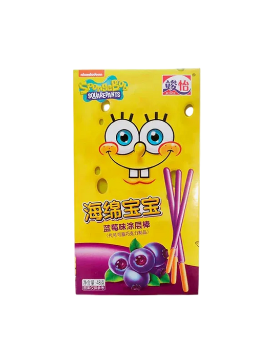 Spongebob Squarepants Schokosticks Blaubeere 48g MHD:30.03.2026