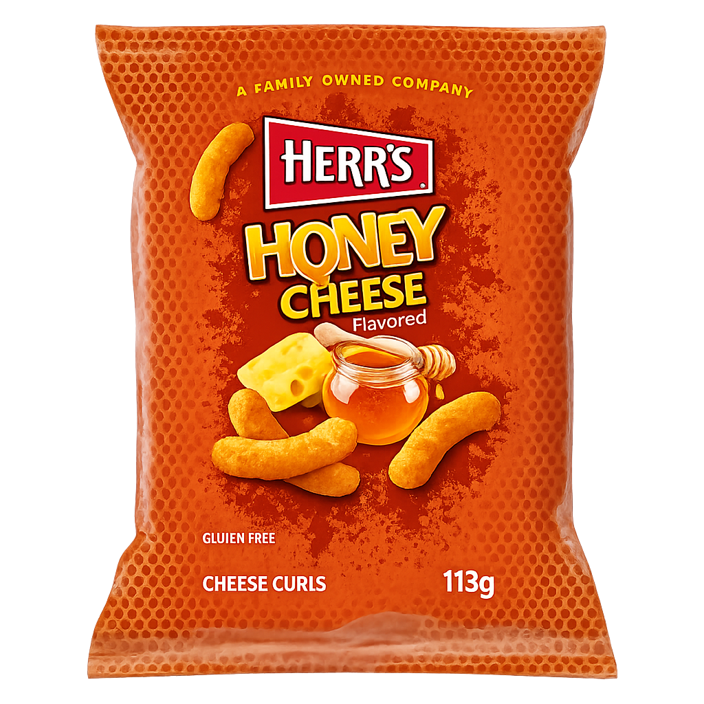 Herr's Honey Cheese Puffs 113g MHD:21.03.2026