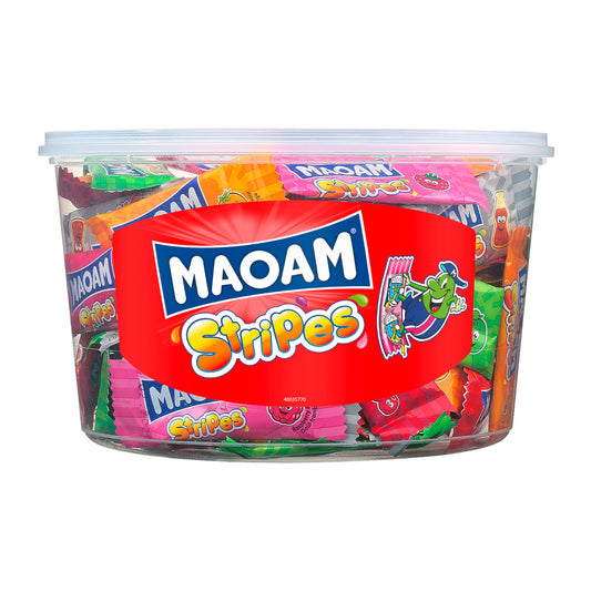 Maoam Kaubonbon bunte Mini Stripes in der Runddose 100 Stück 700g
