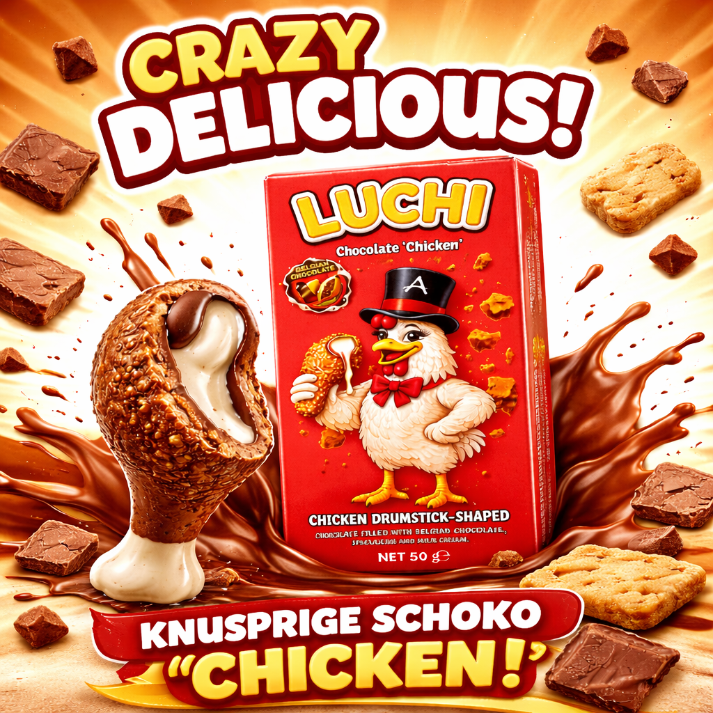 Luchi Milk Cream Filled Chicken Chocolate 50g