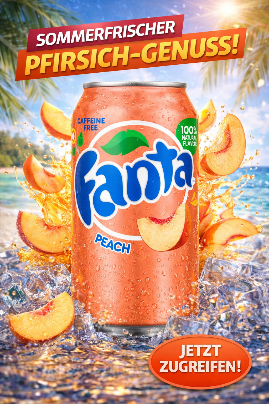 12 x Fanta Peach 355ml Sparset