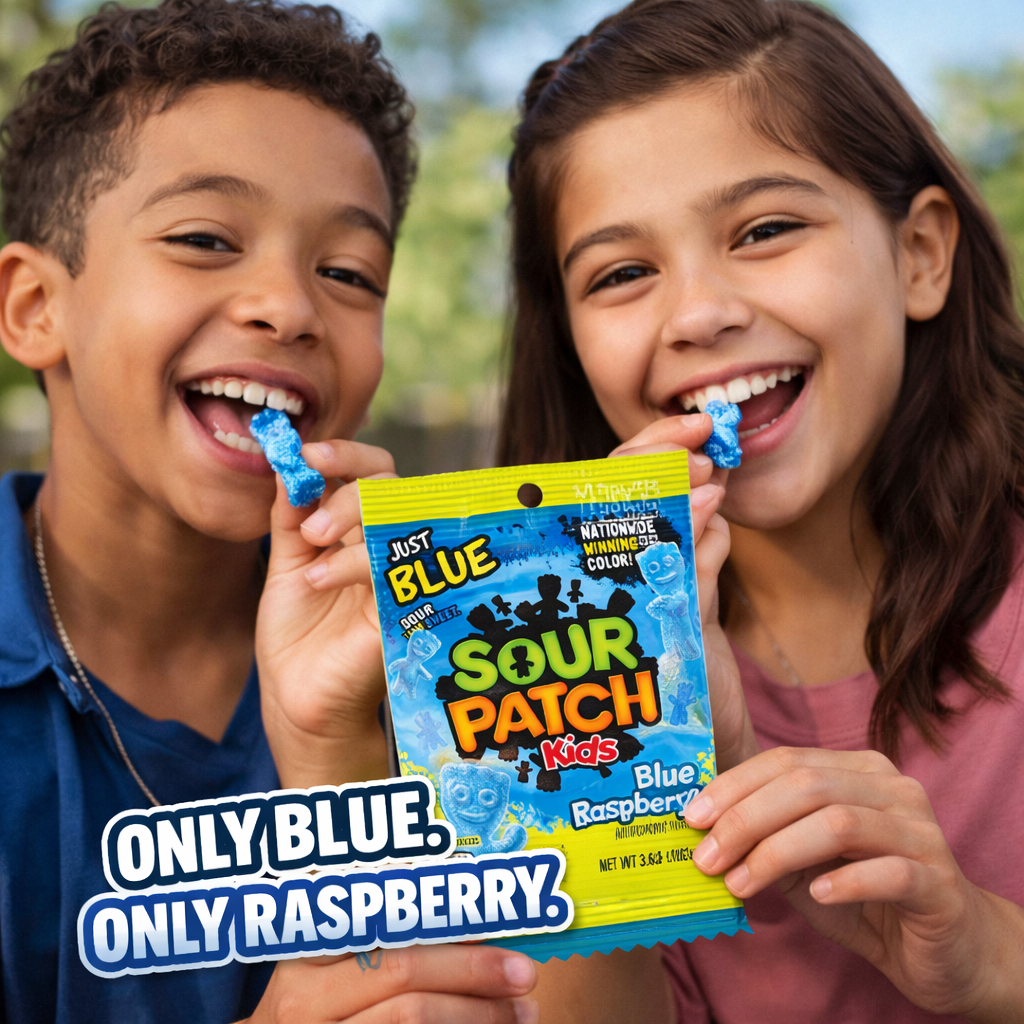 Sour Patch Kids Blue Raspberry Bag 102g MHD:02.01.2026