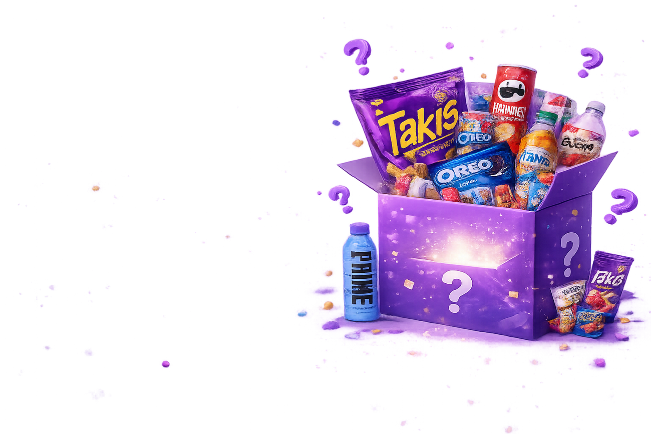 Mystery Box mit Snacks und Drinks bei Candyversum