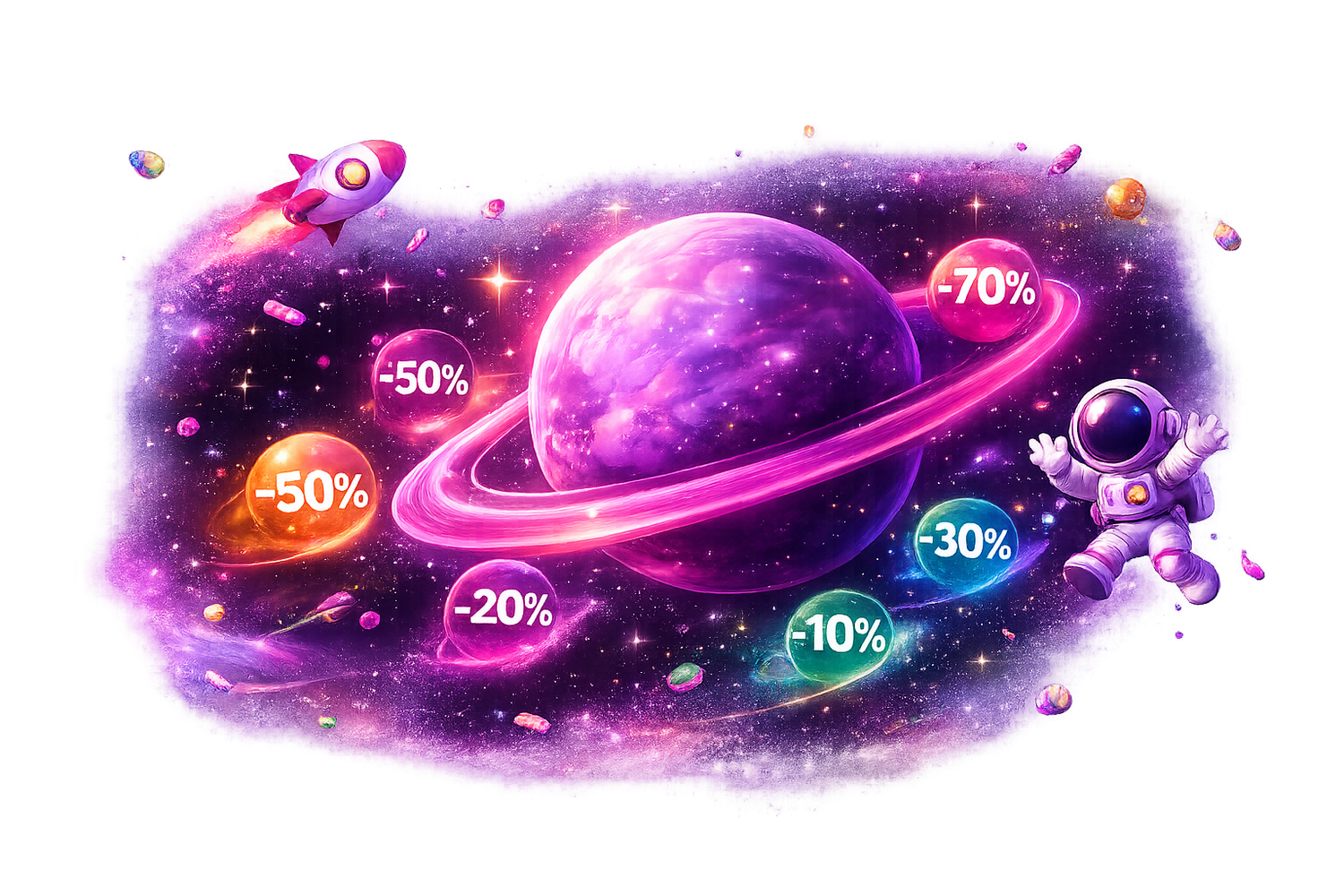 Candyversum Sale mit Rabatt Planeten