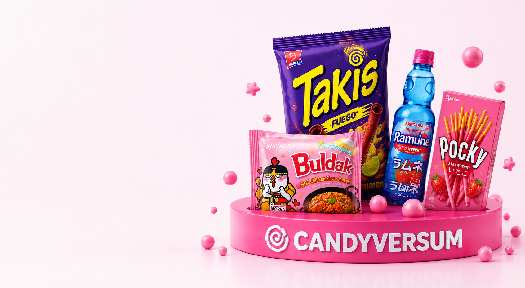 Internationale Snacks, Süßigkeiten und Getränke bei Candyversum