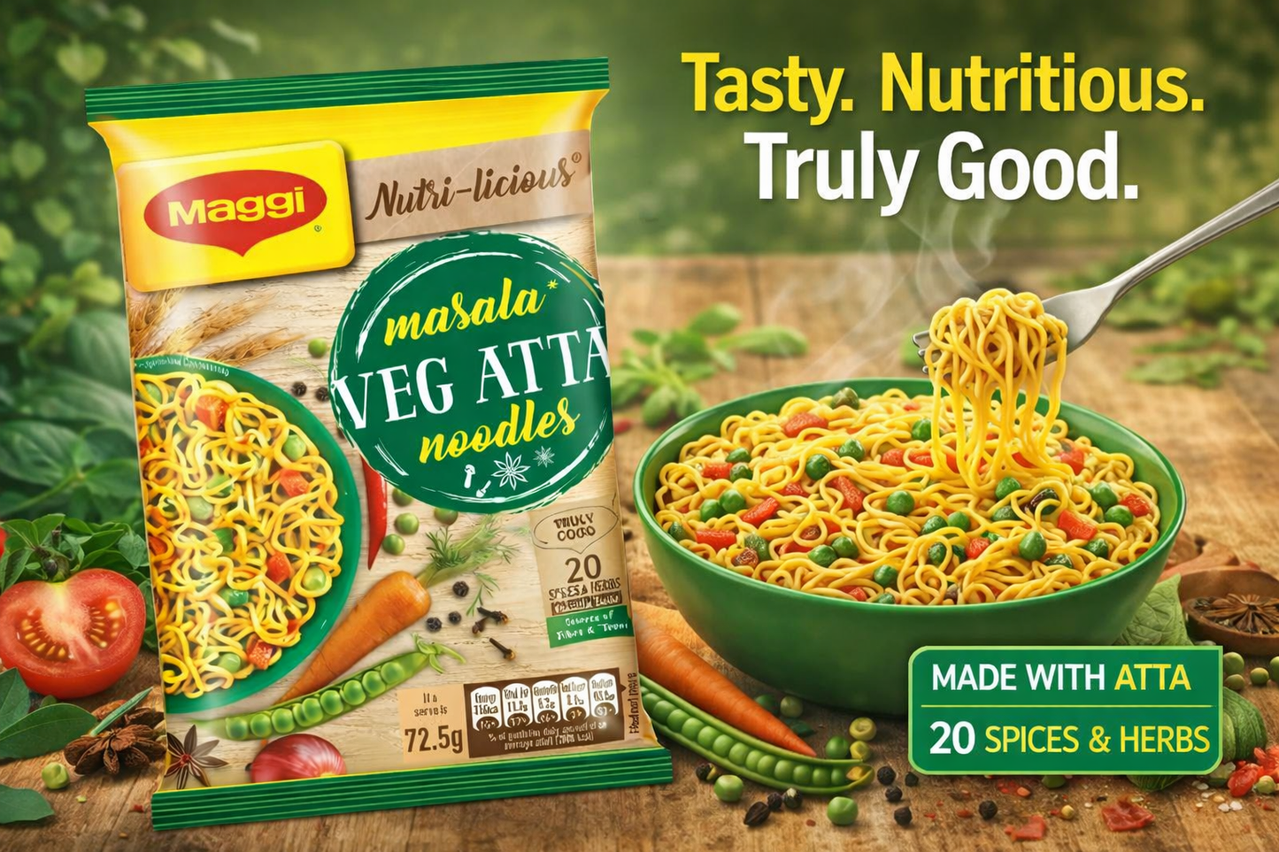 10Stk Maggi Masala Veg Atta Nudeln 750g