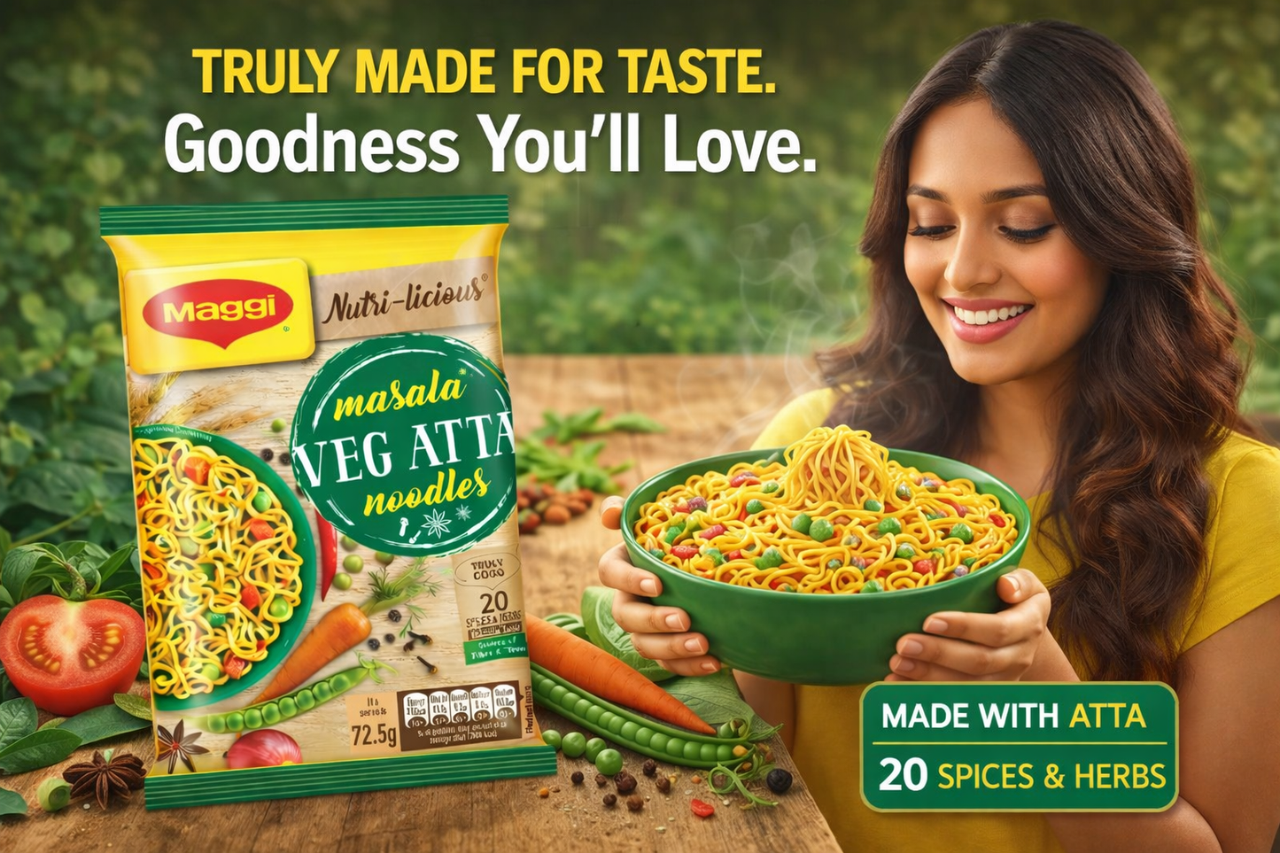 10Stk Maggi Masala Veg Atta Nudeln 750g