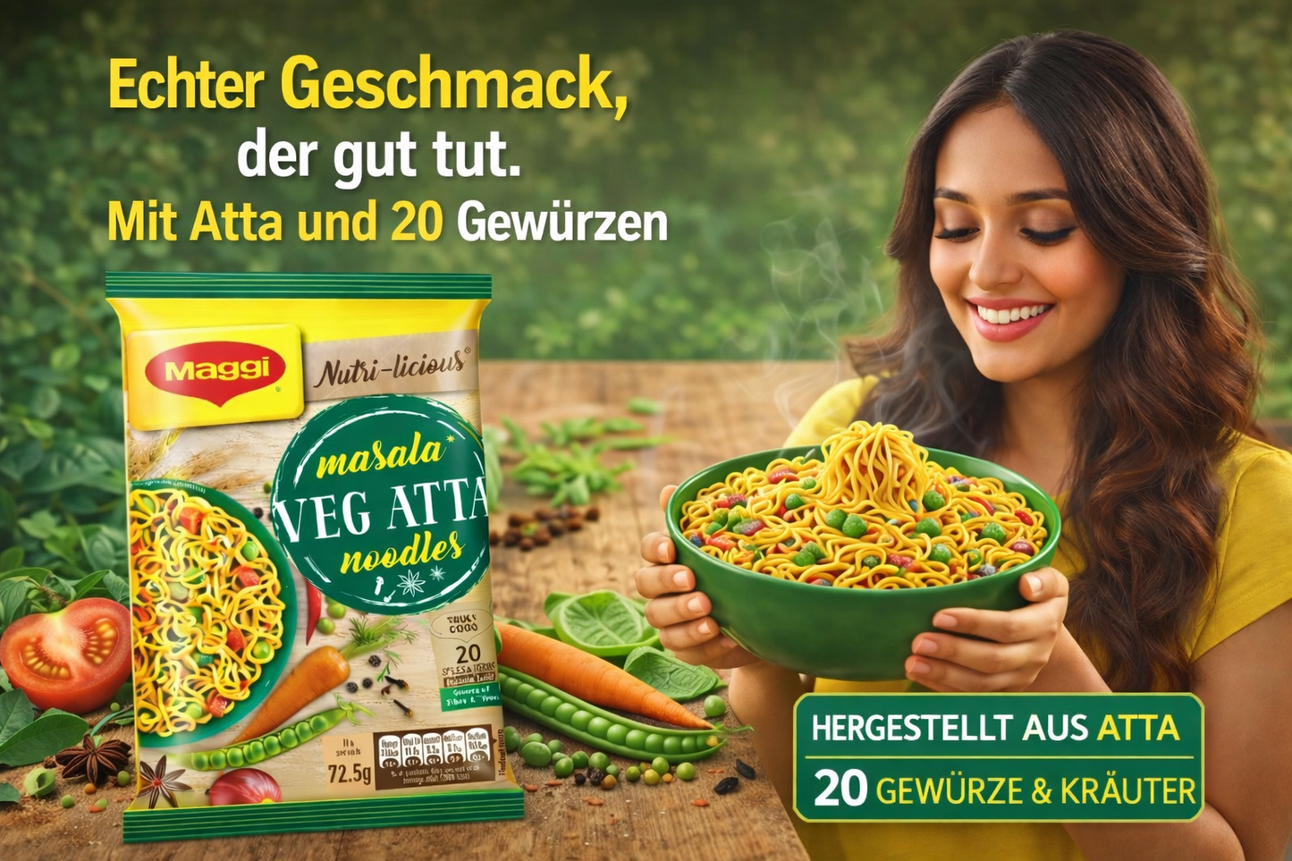10Stk Maggi Masala Veg Atta Nudeln 750g