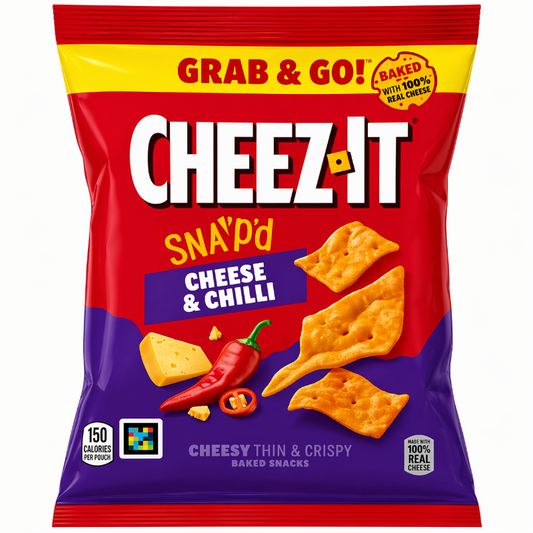 Cheez It Snapd Cheese Chilli 40g kaufen
Cheez It Käse Chili Cracker knusprig
Cheez It Snapd spicy Käse Snack
Cheese Chilli Cracker 40g Snack kaufen