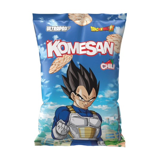 Komesan Ultra Pop Chili Vegeta Brown Rice Chips 60g Verpackung

Dragon Ball Vegeta Chili Reis Chips Komesan

Komesan Ultra Pop Chili Brown Rice Snack Vegeta

Japanische Komesan Vegeta Chili Chips 60g

Komesan Dragon Ball Vegeta Reis Chips Verpackung Vorderseite