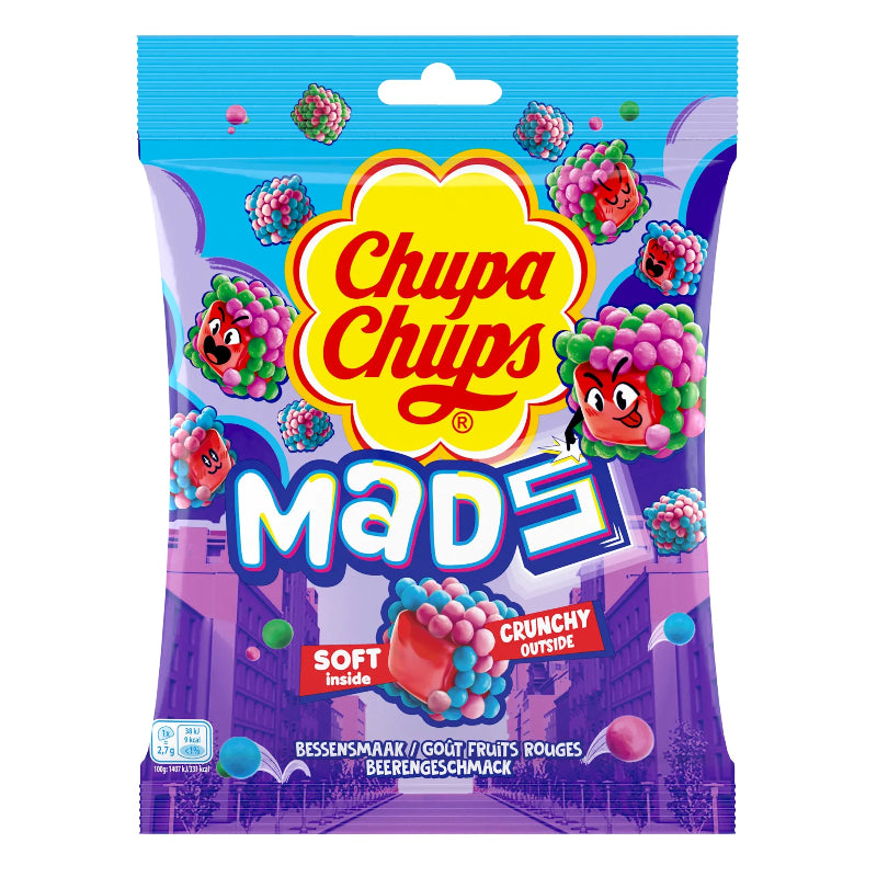 Chupa Chups Mads Berries 115g Fruchtgummi Beerenmix kaufen
Chupa Chups Mads Berries weiche Fruchtgummis bunt süß
Chupa Chups Beeren Fruchtgummi Snack 115g Packung
Fruchtgummi Beerenmix weich Chupa Chups Süßigkeiten