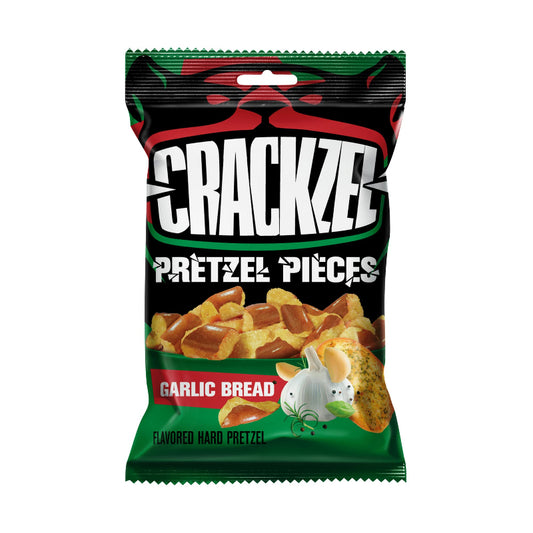 Crackzel Pretzel Pieces Garlic Bread 85g Verpackung knusprige Brezelstücke mit Knoblauchbrot Geschmack

Crackzel Pretzel Pieces Garlic Bread Snack Pretzel Bites mit würzigem Garlic Bread Aroma

Crackzel Pretzel Pieces Garlic Bread 85g salziger Snack aus gebackenen Brezelstücken

Crackzel Garlic Bread Pretzel Pieces knusprige Brezel Snacks mit Knoblauch Geschmack

Crackzel Pretzel Pieces Garlic Bread Packung amerikanischer Pretzel Snack 85g