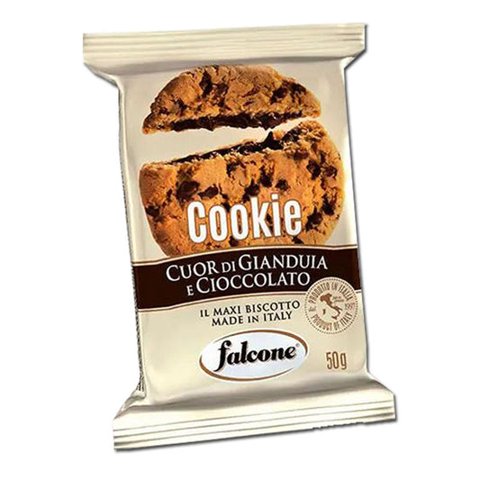 Falcone American Cookies Haselnusscreme 50g Verpackung Cookie mit Haselnussfüllung

Falcone American Cookie mit Haselnusscreme 50g italienischer Cookie Snack

Falcone American Cookies Haselnusscreme knuspriger Cookie mit Nusscreme Füllung

Falcone Haselnusscreme Cookie 50g American Style Keks mit Haselnussfüllung

Falcone American Cookies Haselnusscreme Packung süßer Cookie Snack mit Nusscreme