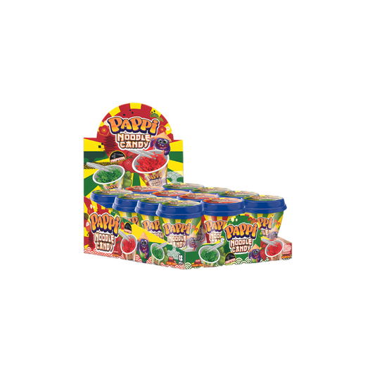 Pappi Noodle Candy Appel- en Aardbeiensmaak 60g (2 stuks)