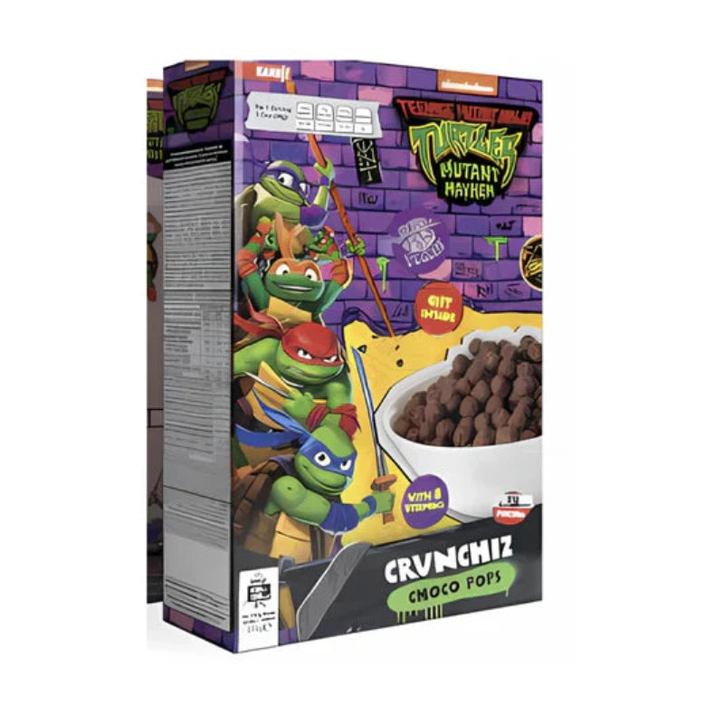 TMNT Movie Crunchiz Choco Pops 375g (8596905132298)