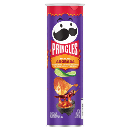 Pringles Enchilada Adobada USA 158g Dose

Pringles Enchilada Adobada würzige US Chips

Pringles Enchilada Adobada amerikanische Chips Dose

Pringles Enchilada Adobada 158g Snack USA

Pringles Enchilada Adobada Chips Verpackung Vorderseite