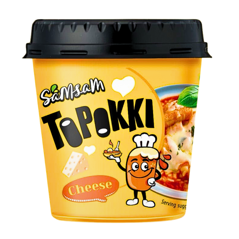 Samsam Topokki Cups Cheese Flavour 120g Korea Verpackung

Samsam Topokki Cheese koreanische Reiskuchen Cup

Samsam Topokki Cheese Instant Tteokbokki Korea

Samsam Topokki Cheese Flavour Asia Snack Cup

Samsam Topokki Cheese Reiskuchen Verpackung Vorderseite 🧀