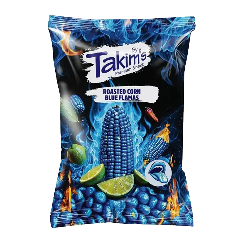 Takims Roasted Corn Blue Flamas 100g Snack
Blue Flamas gerösteter Mais Snack scharf
Takims Blue Flamas Corn Snack blau
US Snack Takims Blue Flamas 100g
Scharfer Mais Snack Chili Limette