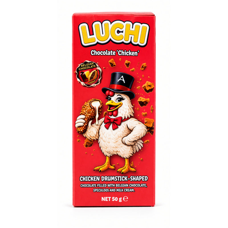 Luchi Milk Cream Filled Chicken Chocolate 50g