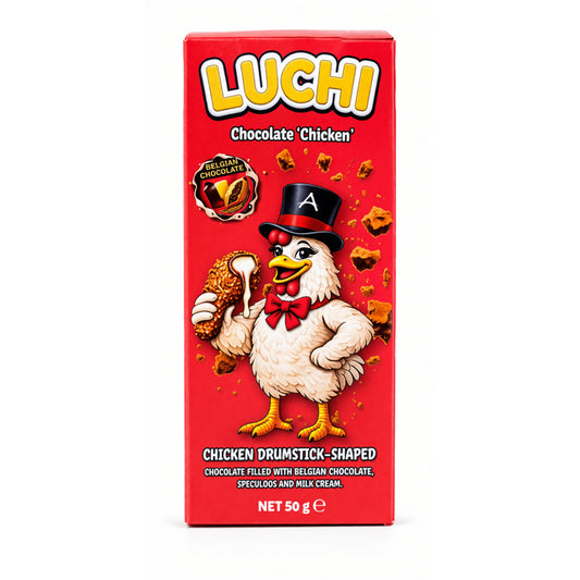 Luchi Milk Cream Filled Chicken Chocolate 50g