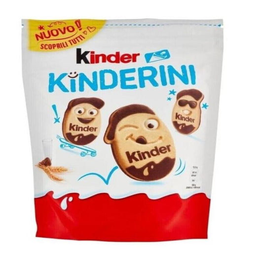 Kinder Kinderini 250g Kekse kaufen
Kinderini Kekse mit Milchcreme und Kakao
Kinder Kinderini knusprige Butterkekse Snack
Kinderini Kekse Ferrero 250g Packung